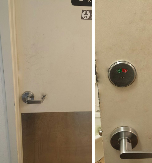 Seven Eleven Washroom Door - Mr Locksmith Langley