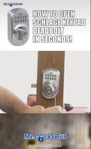 How to Open Schlage Keypad Deadbolt